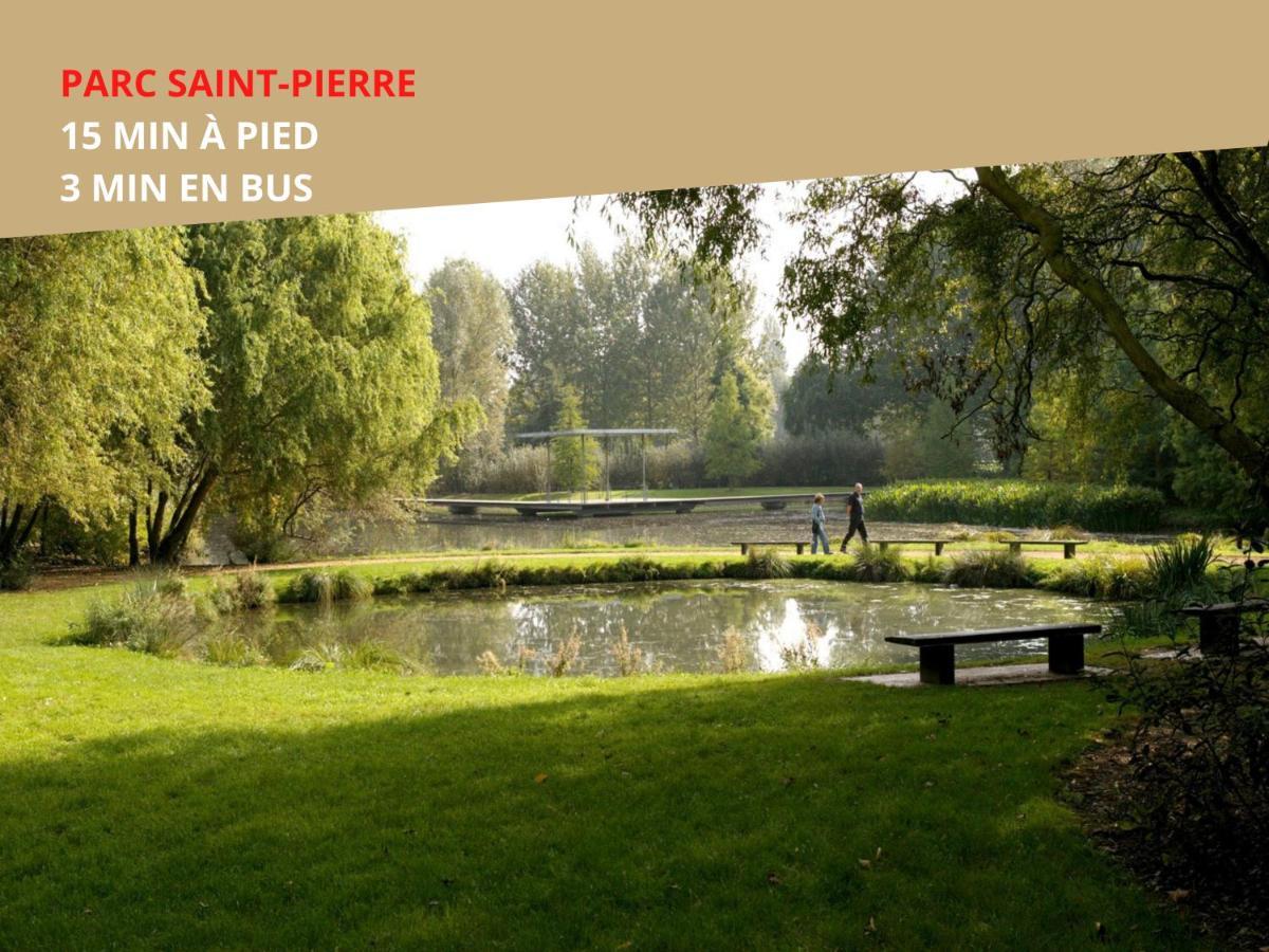 4 Chambres - Grande Maison - Parking - Jardin Amiens Buitenkant foto